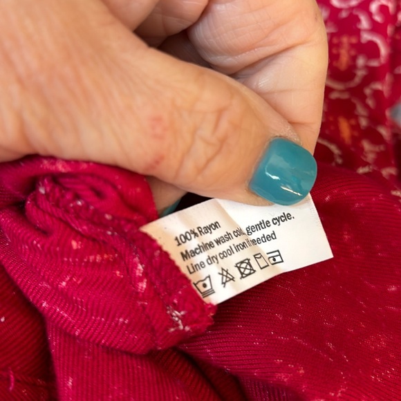 Rock Flower Paper Boho Tunic Top Embroidered Design Women’s Sz Medium - Picture 8 of 8